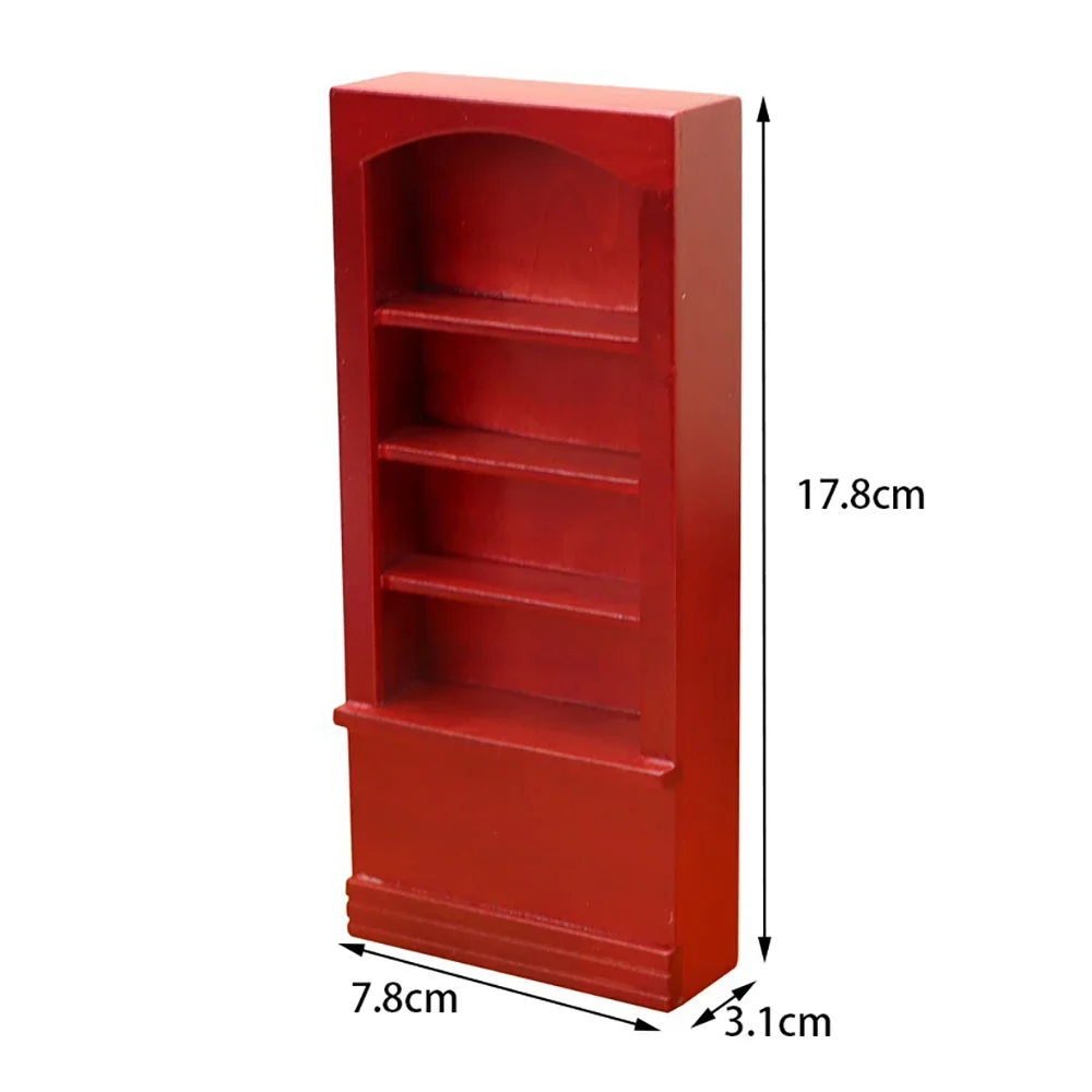 1/12 دمية مصغرة خزانة كتب خشبية خزانة صغيرة لعبة مجسمة لدمية اكسسوارات المنزل الديكور