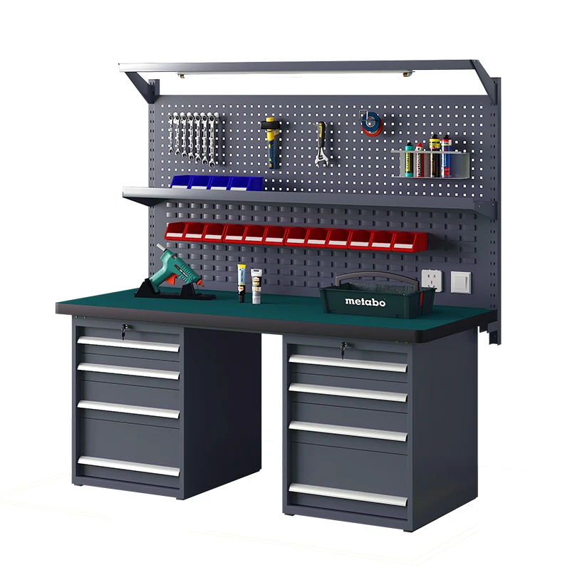 Heavy-duty fitter workbench Anti-static workshop Stainless steel maintenance table Assembly line Operation tool bench