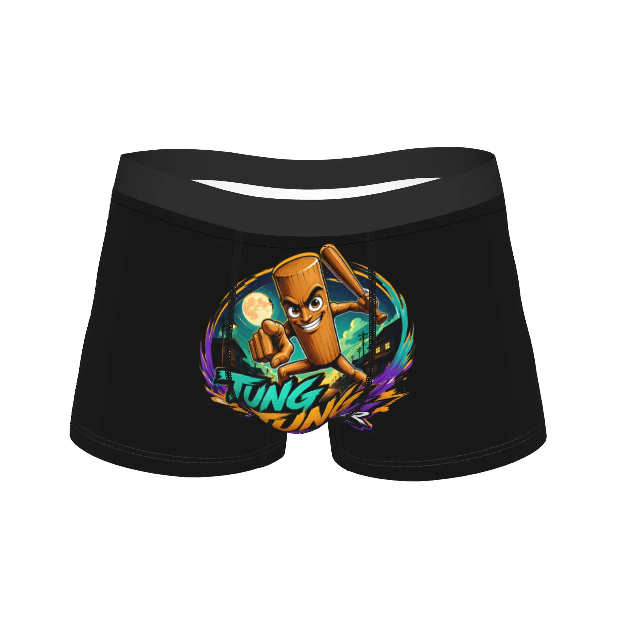 

Funny Italian Brainrot Meme Tung Tung Tung Sahur Underwear Classic Panties Printing Shorts Briefs For Men Pouch Plus Size Trunk