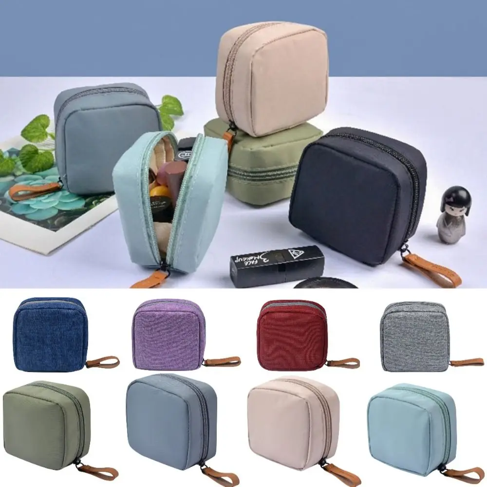 

Многофункциональная компактная Портативная сумка для хранения, модная монетница, кошелек для мелочи, красная косметичка