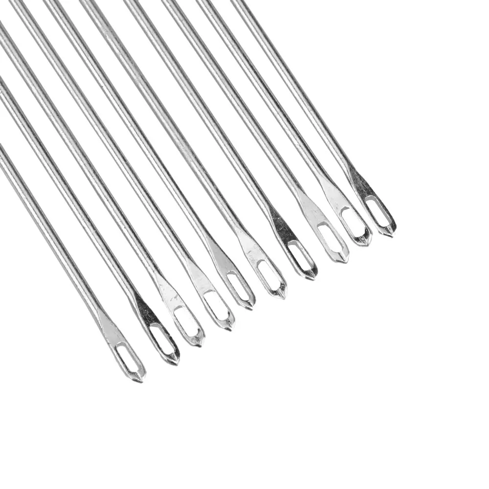 10 pcs 9cm Double Eyed Transfer Needle for Knitting Machine Knitting Needles DIY Handmade Craft Sweater Sewing Tool Accessory