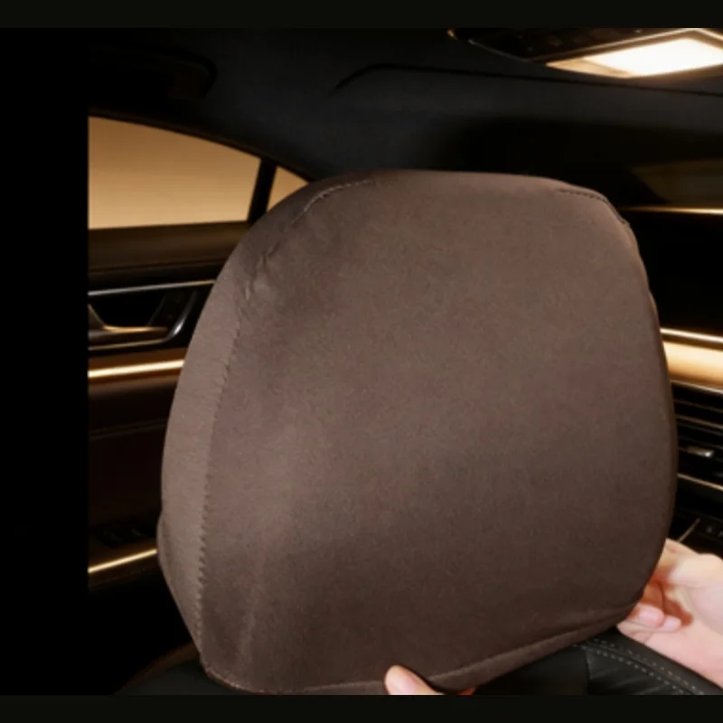 1PC Car Seat Headrest Cover Anti-Dirty Elastic Protective Cover Car Interior Products Modified Seat Cover Lorry Sedan Universal