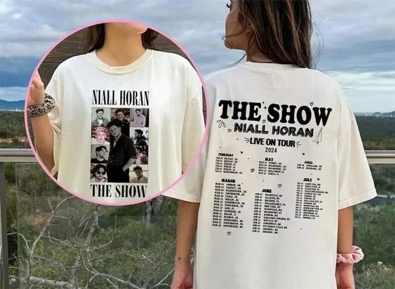 Niall tshirt horan , The show Niall Live on tour 2024 horan Shirt, 2 Sides Tour