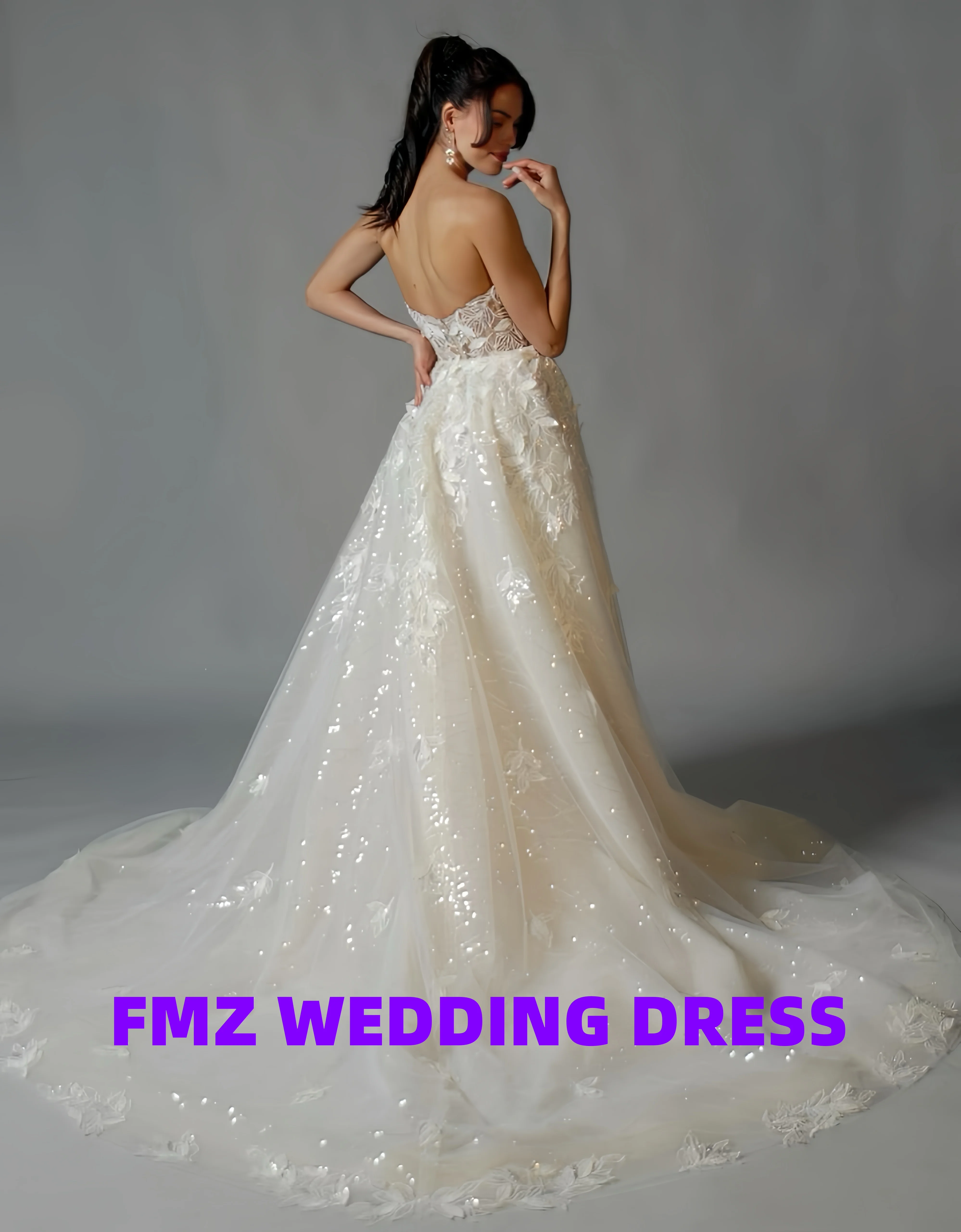 

Customized Gorgeous wedding dress V-neck sleeveless A-LINE robe de mariee wedding dress vestidos de novia