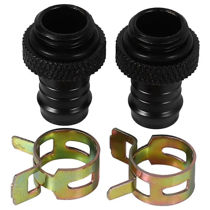 M51K-16Pcs Barb Fitting Computer Water Cooling Radiator Copper Heatsinks Cooler Clamp For 3/8 Inch Id Tubing G1/4 Chromed Del