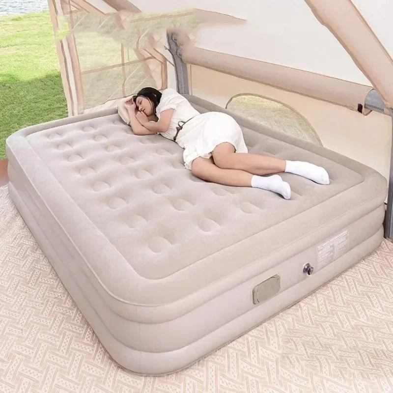 

Floor Queen Mattress Bedroom Built In Pump Self Inflating Double Mattress Sleep Trifold Individual Portable Furniture