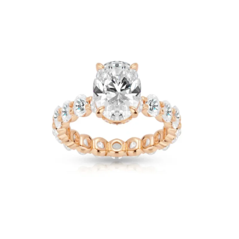 

CAMEO 925 Silver Synthetic Zircon Ring White Oval Sparkling Diamond Champagne Gold Fashion Ring