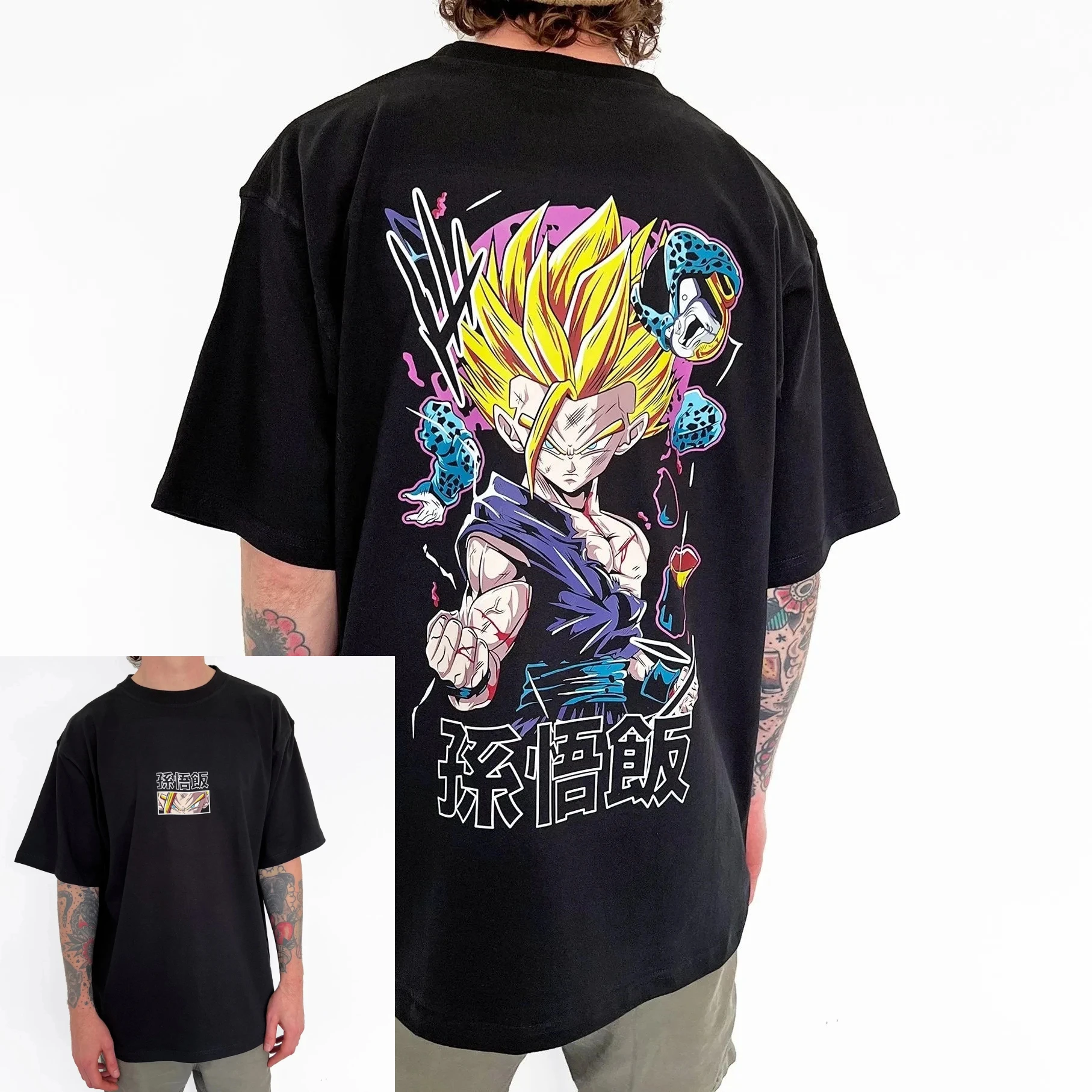 2026 Summer Dragon Ball Peripheral Short Sleeve T-Shirt Japanese Animation Men's and Women's Sports Fashion Pure Cotton Loose
