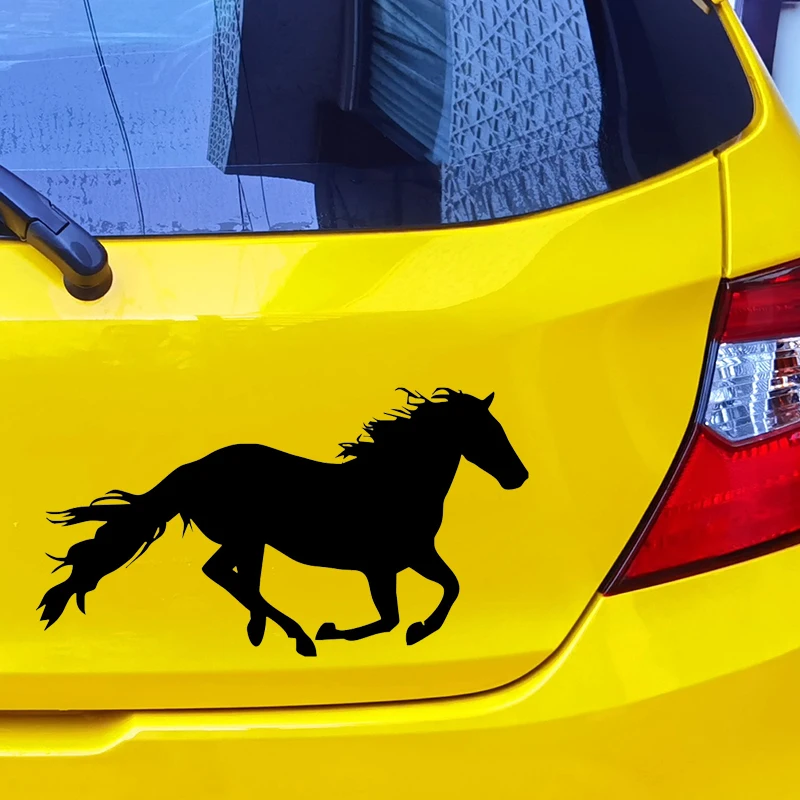 CS-12154# Running Horse Gallop Vinyl Decal Car Sticker Waterproof Auto Decors For Truck Bumper Rear Window Laptop