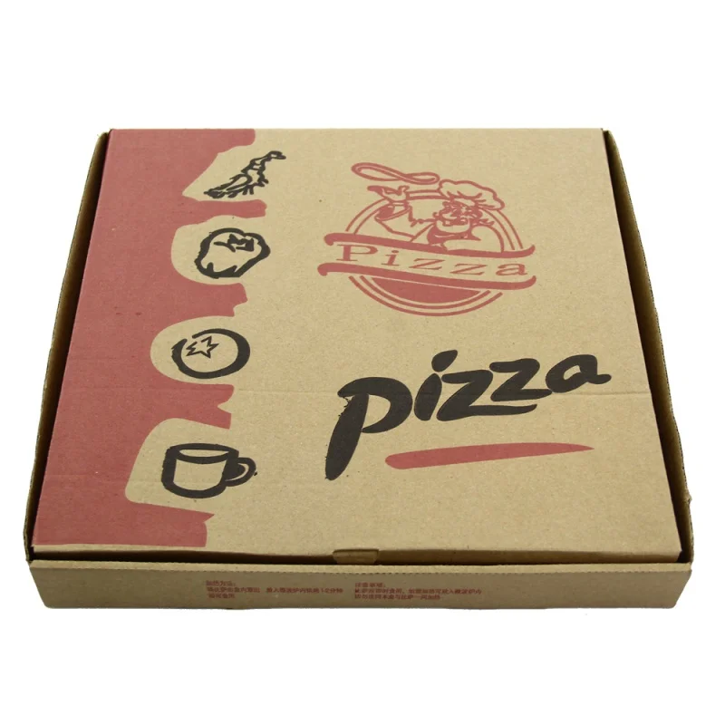 Customized productChina Guangzhou cheap high quality custom printed design die cut flute corrugated packaging pizza bo