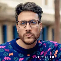 Gafas ZENOTTIC 2026 Cuadradas Anti Luz Azul, Montura Óptica Rectangular, Sin Graduación, Gafas para Computadora para Hombre