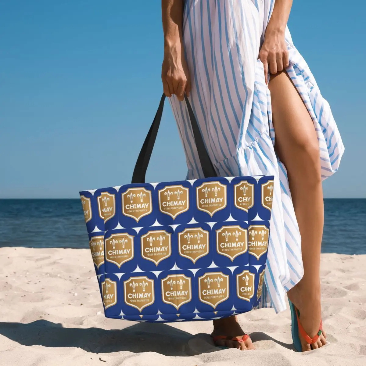 

Chimay Logo Beach Tote Bag Sport Gym Yoga Duffle Large Tote Bag Women Travel Bag Fitness bag