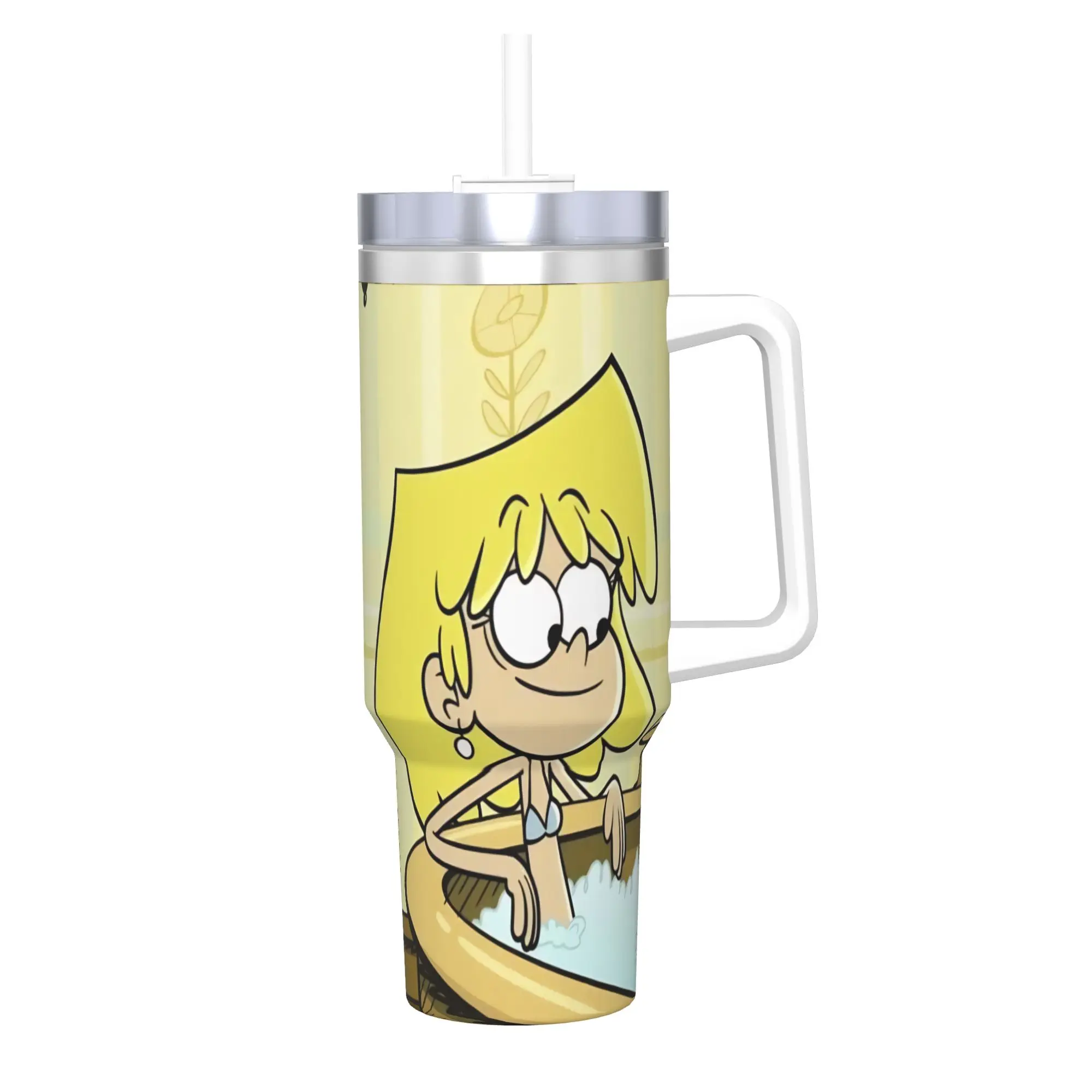 The Louds Houss  Tumbler With Straw  Stainless Steel Tumblers Cup Double Wall Vacuum Insulated for Cold Or Hot 40oz