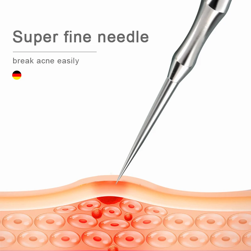 Nieuwe Duitse Acne Mee-eter Verwijderen Naalden Puistjes Mee-eter Clip Pincet Schoonheid Artefact Smet Extractor Remover Naald Tool