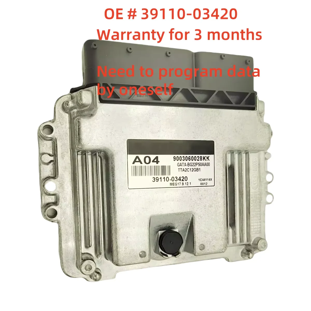 

High quality 39110-03420 3911003420 MEG17.9.12 Engine Computer Board ECU for KIA