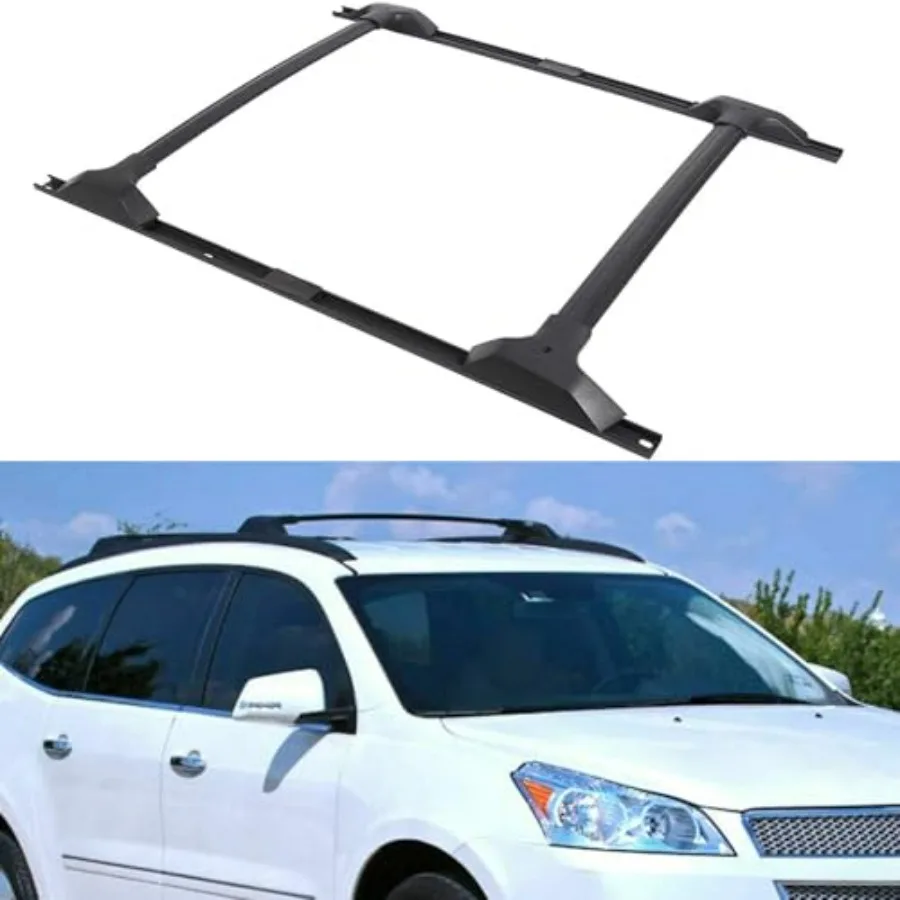 

Roof Rack Set 4Pcs Side Rails+Cross Bars for Chevrolet Traverse 2009-2017 Black Aluminum Roof Accessories