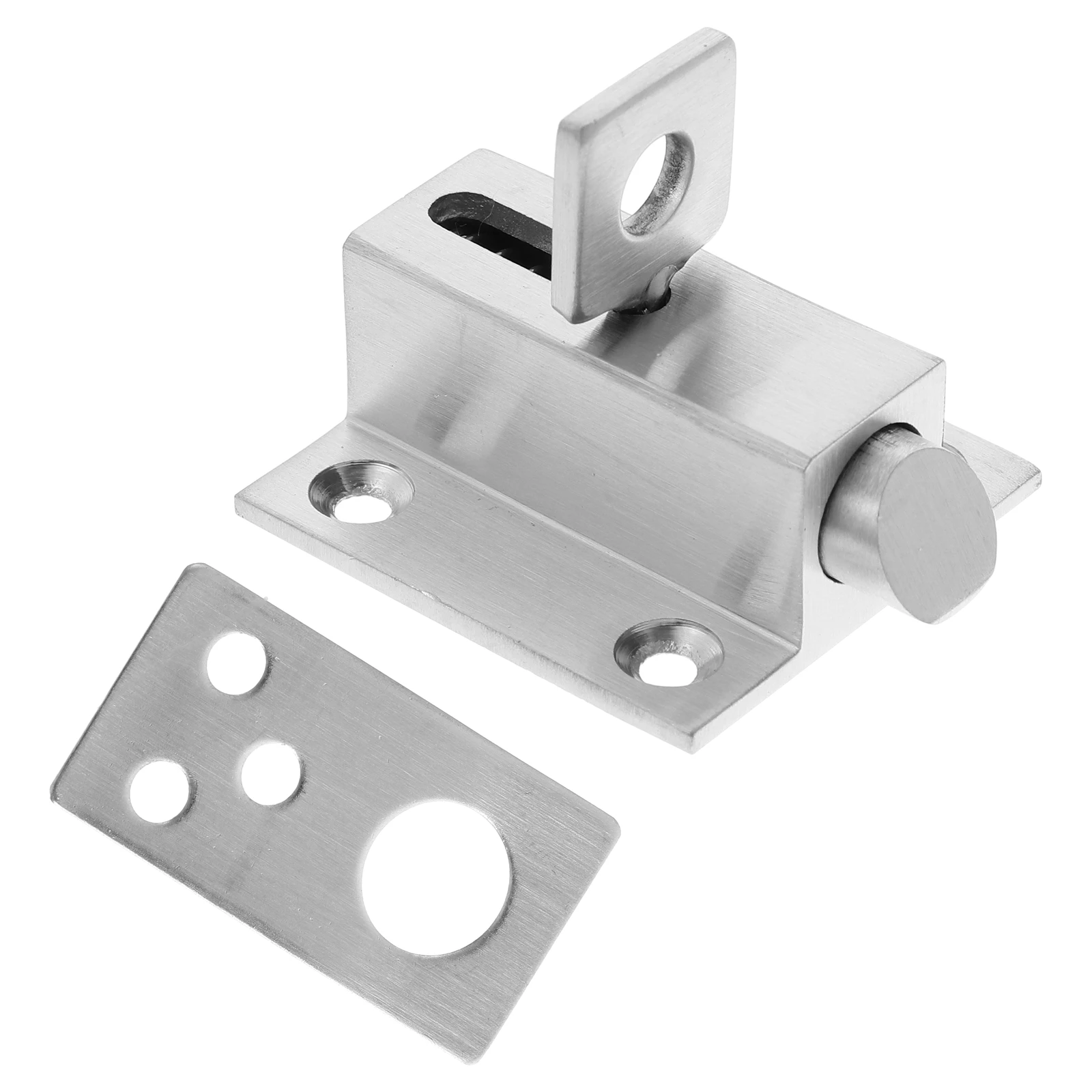 

1pc Anti Theft Latch Stainless Steel Security Bolts Latch Sliding Door Lock Spring Bolt Gate Safety Lock Box Cabinet Wooden Door