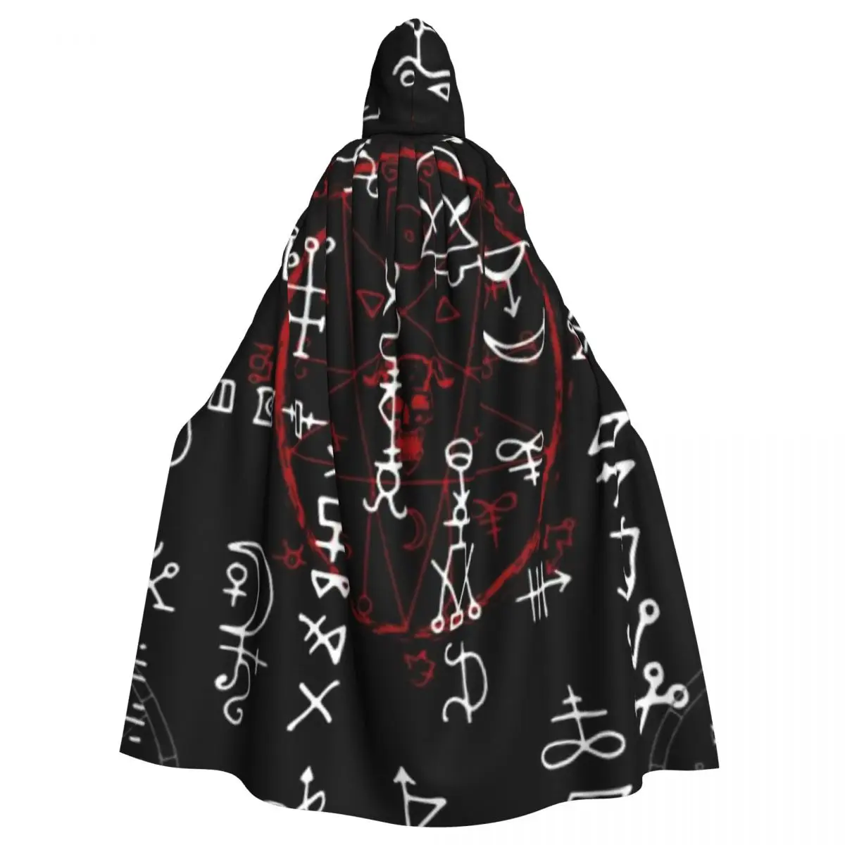 Witch Cloak Magic Seal And Alchemy Signs Halloween Cosplay Costume Unisex Adult Cloak Retro Ages Cape