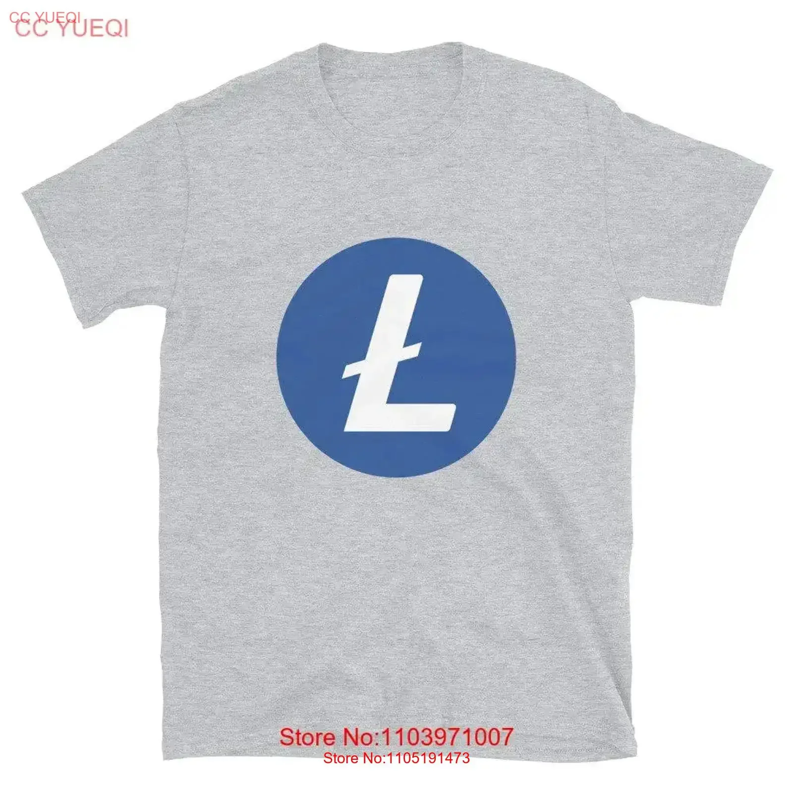 Litecoin New Logo T Shirt vintage Washed Stretched designer clothes Versatile fashion Slightly Top For Everyday Wear homme