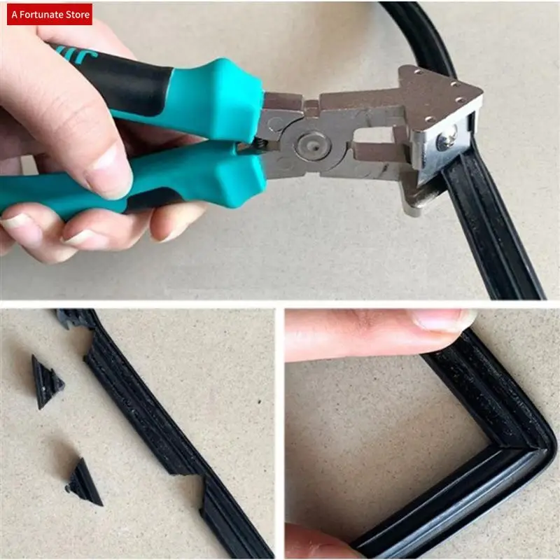 

5X V-Shaped Rubber Strip Scissors 90 Degree For Doors Window Sealing Industrial Grade Right Angle Rubber Strip Scissors-A78G