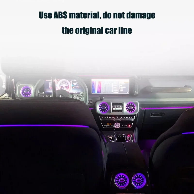 

64-цветный светодиодный светильник для заднего сиденья, передние/задние вентиляционные отверстия с подсветкой для Mercedes Benz G-class 2019-2022 W464 W463