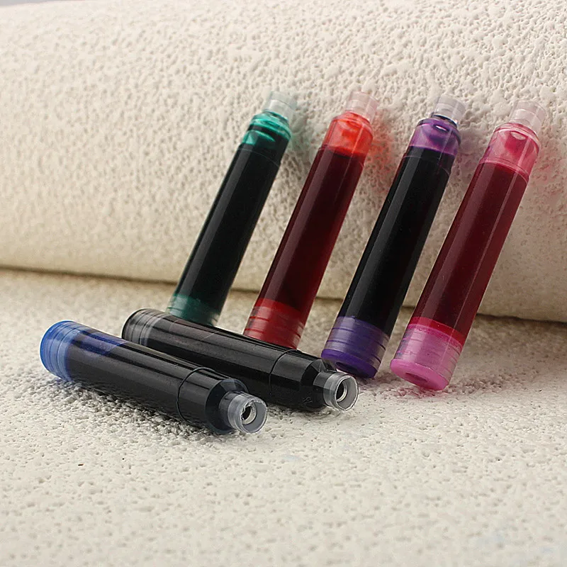 50pcs Fountain pen Color ink cartridge value box 2.6mm international standard refill Stationery Office school A6612