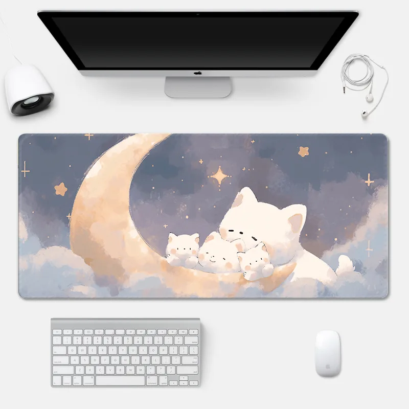 Beautiful oversized mouse pad cute cartoon cat office computer keyboard pad mouse pad student desk mat