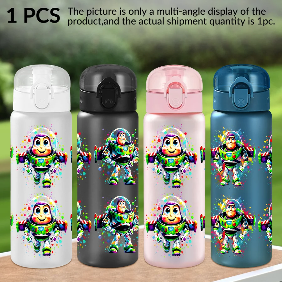 

1 шт., пластиковая бутылка для воды Disney Buzz Lightyear с цветным рисунком, 26 унций, спортивная чашка для воды на открытом воздухе, подарок на день рождения/зад в школу