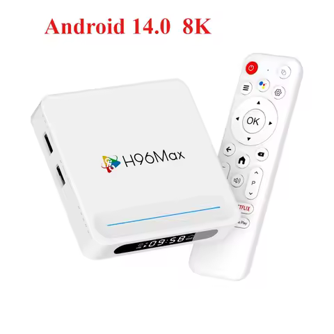 H96Max H618 Smart Android14.0 Smart TV BOX BT5.4 WIFI 6 ARM Cortex A53 16G/32G/128G 2.4G/5G 8K HD With Google Voice Media Player
