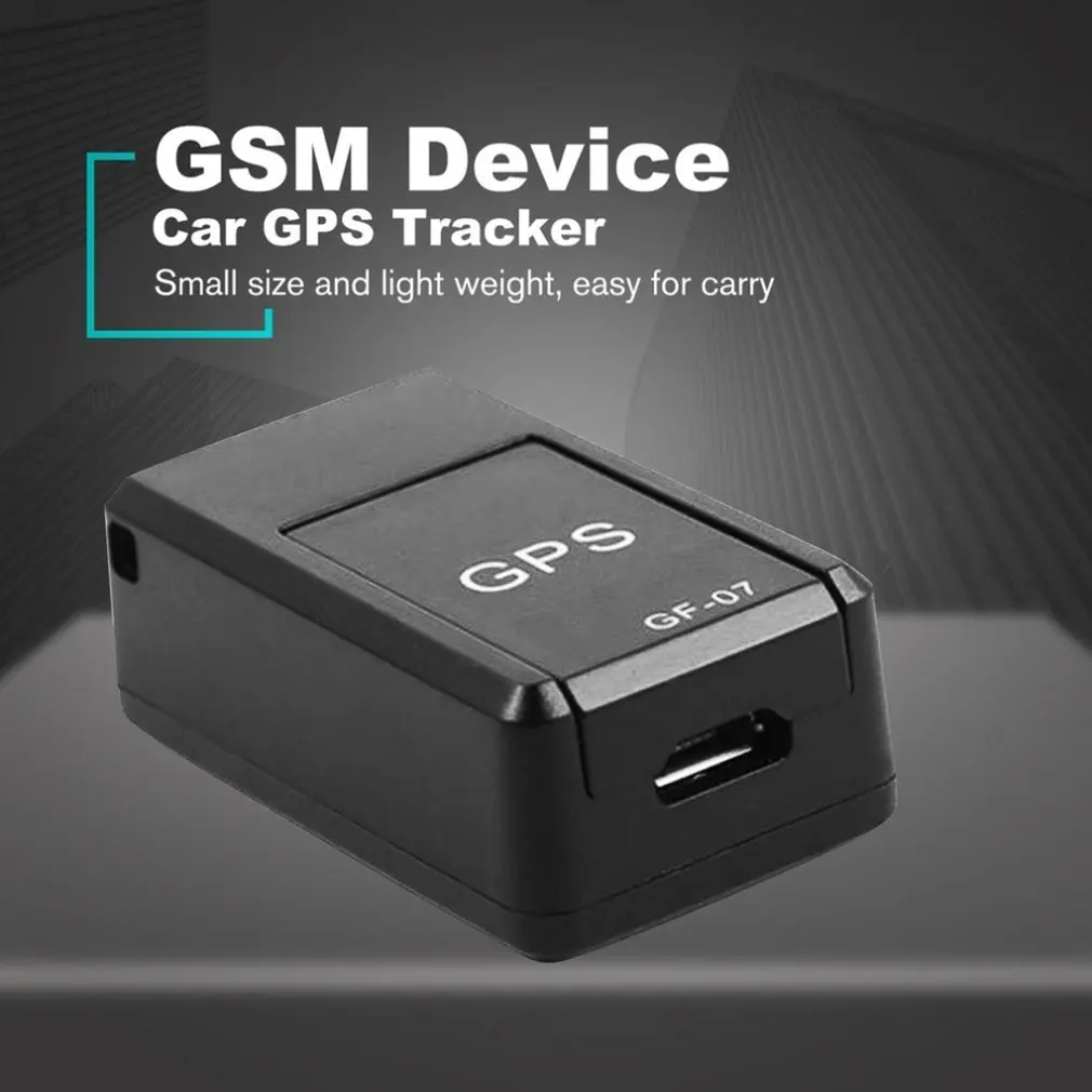 Mini carro GPS Tracking Device, Rastreador Anti-Theft, Gravação, Anti-Lost Locator, Auto Acessórios, Drop Shipping, 2G, GF07