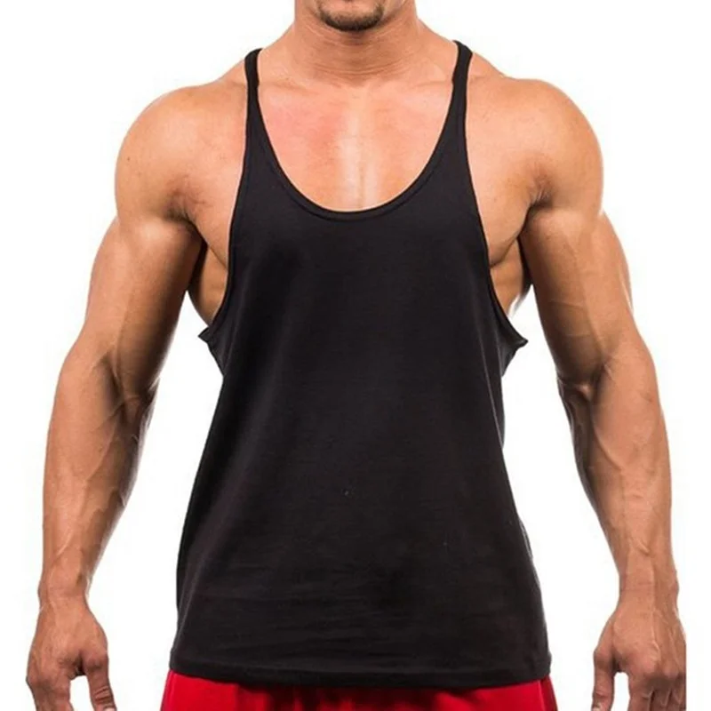 The latest fashion bodybuilding vest men's tight fitting vest fitness vest sleeveless shirt fitness men's tight fitting vest