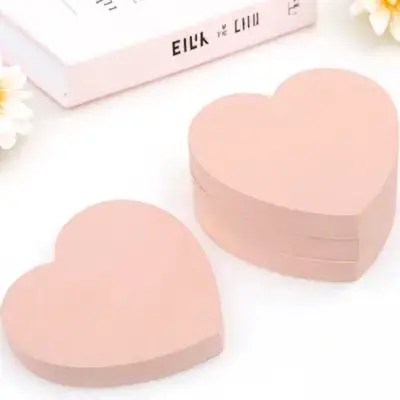 Bloc de notas portátiles en forma de corazón, 4 libros, superficie de escritura suave para material escolar y de oficina, fácil reposicionamiento, No