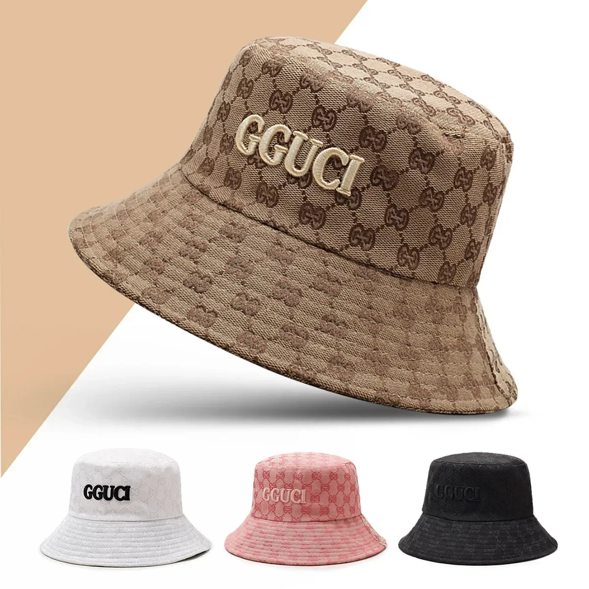 

New Unisex Black and White Embroidered Letters Personalized Bucket Hat Fisherman Hat Outdoor Leisure Hat Sun Protection Hat