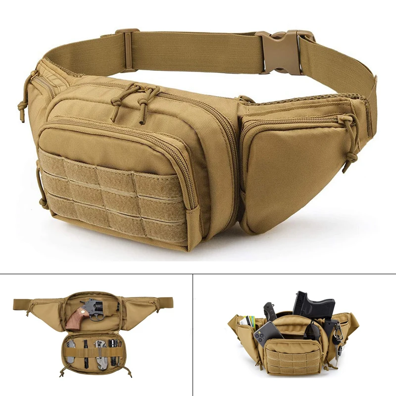 

Outdoor Waistpack Tactics Molle Hiking Mountaineering Portable Nylon Durable Mobile Phone Belt Bag Hand Gun Case Battle Bag