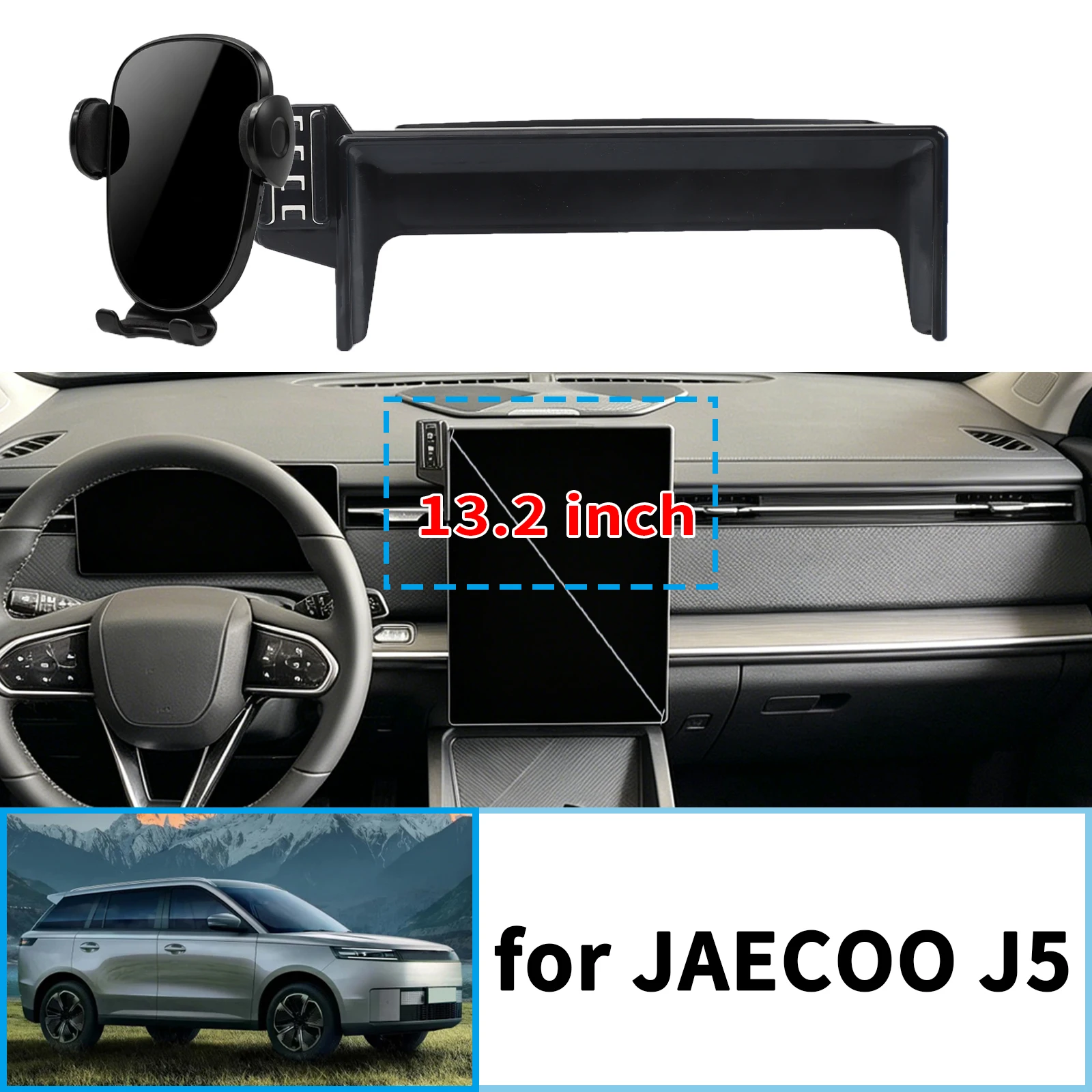 Suporte de Navegação para Tela e Celular JAECOO 5 J5 2025 2026 para Carro ​ ​ acessórios