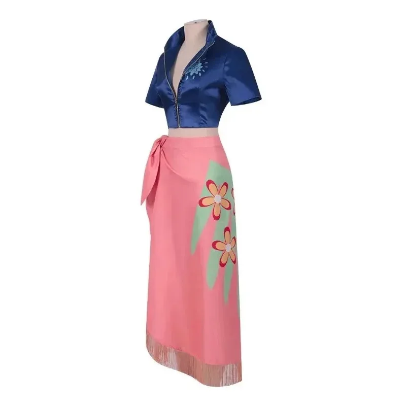 Disfraz de Cosplay de Anime, trajes de Nico Robin, disfraz de Cosplay, gafas, peluca de fiesta, traje, disfraces para niña, traje de Carnaval de Halloween