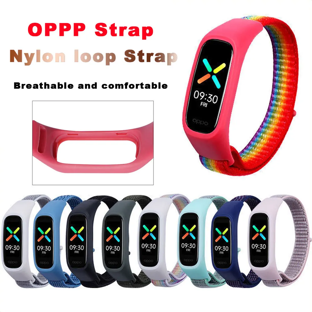 Nylon Bracelet For Oppo Band Nylon Sport loop Watch Belt Wristband Pulsera Correa Accessories Strap Sport Bracelet Adjustable