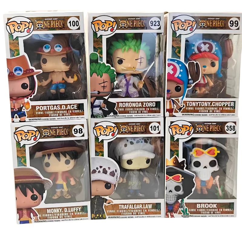 Figuras Funko POP One Piece de los Piratas del Sombrero de Paja, Luffy Zoro, figuras de acción de vinilo, juguetes, regalos de cumpleaños, regalos coleccionables para fanáticos del anime