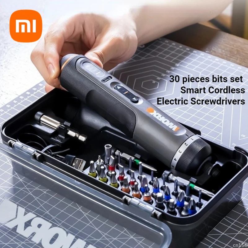 

Xiaomi Worx 4V Electrical Screwdriver Set WX242 Smart Cordless Electric Screwdrivers USB Rechargeable Handle 30 Bit Sets Tools