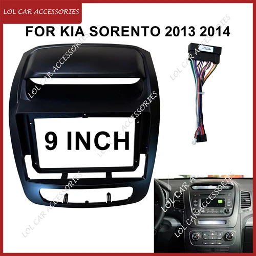 9 pulgadas para KIA Sorento 2013 2014 Radio de coche GPS MP5 reproductor estéreo Android 2 Din unidad principal navegación instalar marco de tablero Fascia