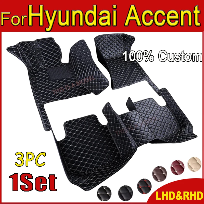 

Автомобильные коврики для Hyundai Accent Verna Super Pony Brio Dodge touch MC MK3 2006 ~ 2011, кожаные коврики, коврики, аксессуары для автомобиля