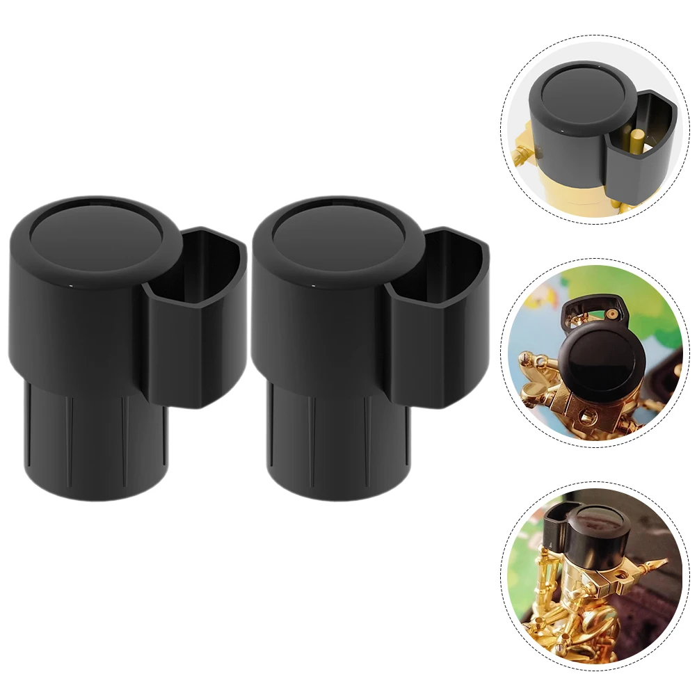 

2 Pcs Saxophone Plug Accessory End Cap Bend Neck Alto Musical Instrument Saxaphone