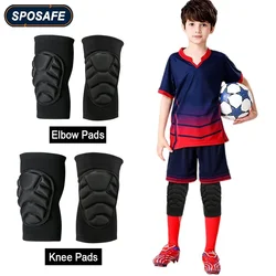 1Pair Thick Sponge Knee Pads Elbow Sleeves Avoidance Sport Kneepad Football Volleyball Knee Brace Support for Kids Child Youth