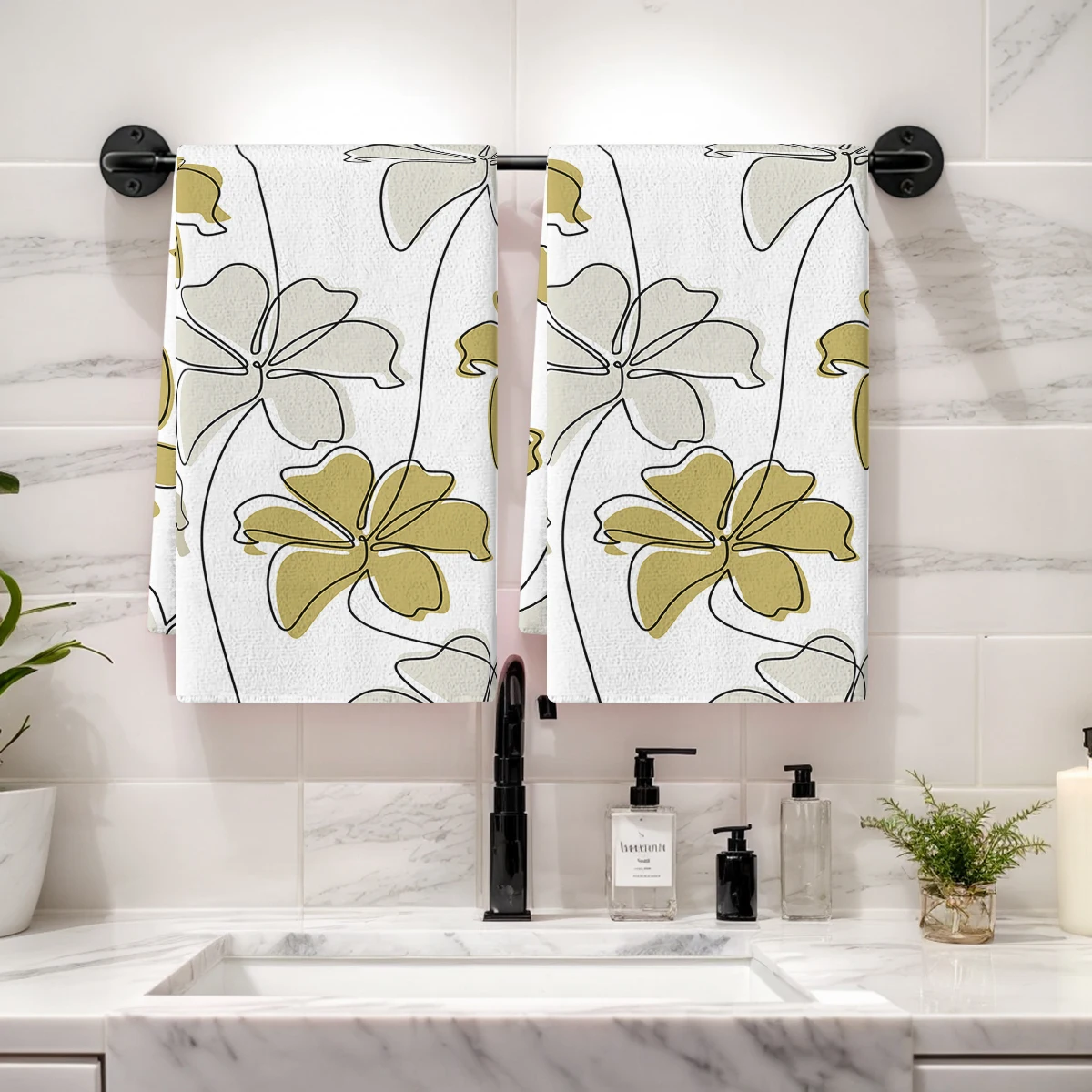 

Abstract Geometric Pattern Polyester Dish Cloth - Machine Washable, High Quality Cleaning Cloth for Kitchen Daily Use