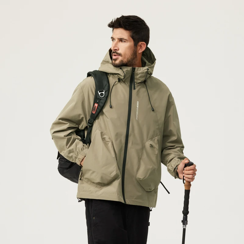 

High-end new punching jacket fall and winter loose hooded jacket men's outdoor light tactical mountaineering men's jacket