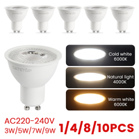 Energy Saving LED Spotlight GU10 bulb Lamps AC 220V Dimmable 3W 5W 7W 9W Dimming Lighting can replace the 50W halogen lamp
