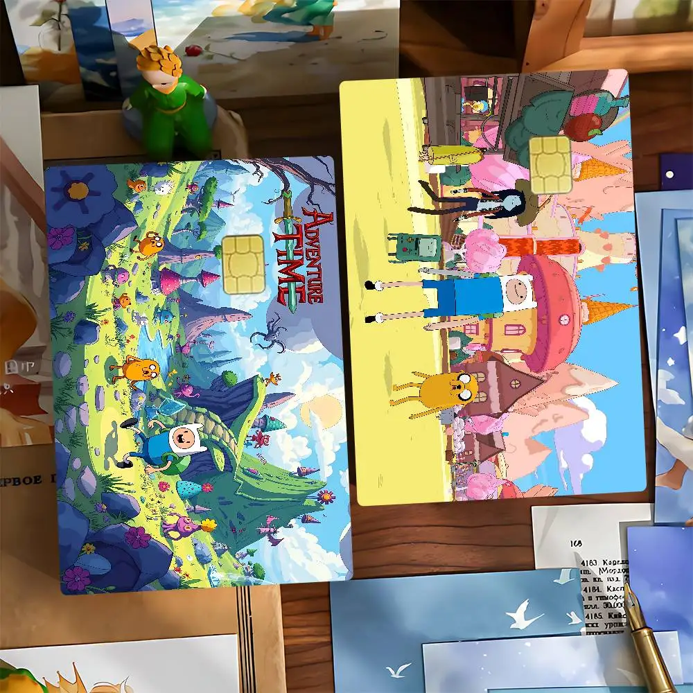 

A-Adventure Time Anime Front Cover Film Sticker Skin For Credit Debit Card Small Large Chip