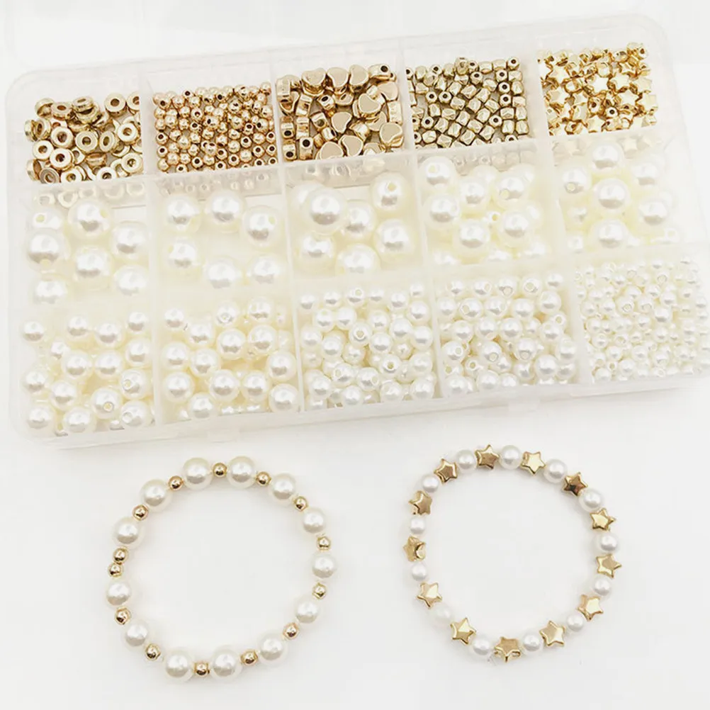 

720Pcs Jewelry Making Kit for Adults Pearl Beads Set with Multiple Grids Storage for DIY Bracelet Necklace Earrings Handcraft
