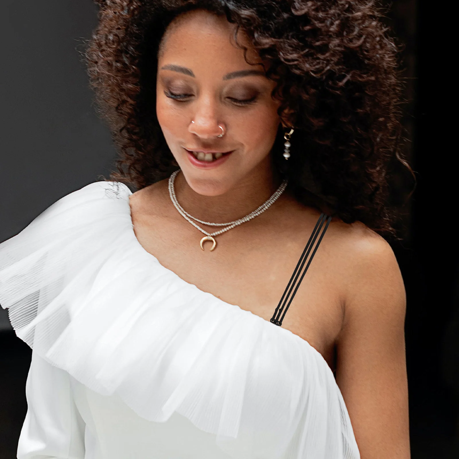 

4Pairs Invisible Bra Straps 14 Inch Adjustable Removable for Strapless Bras Seamless Support Non Slip Lingerie Underwear