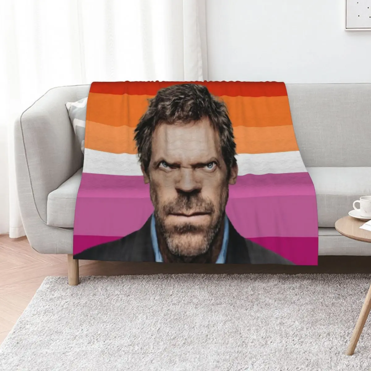 dr gregory house lesbian pride Throw Blanket Quilt Polar Extra Large Throw Sofas Furrys Plaid on the sofa Blankets